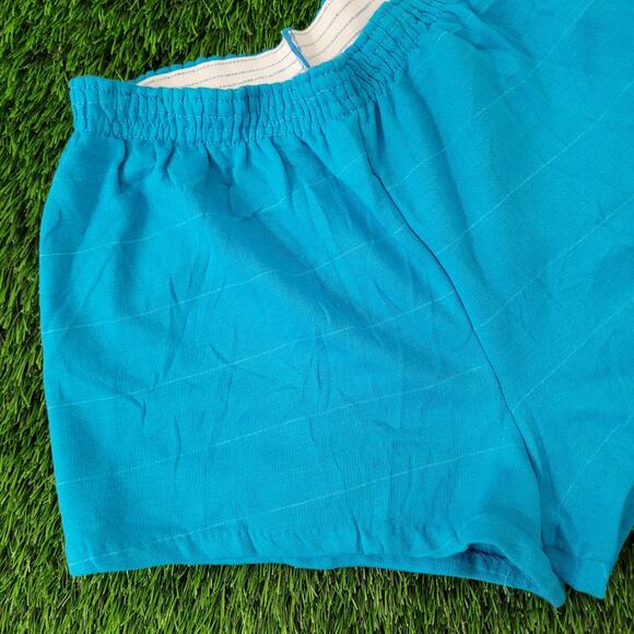 Vintage 80s MOD Gym Shorts Womens Large Blue White Trim USA - Picture 4 of 12